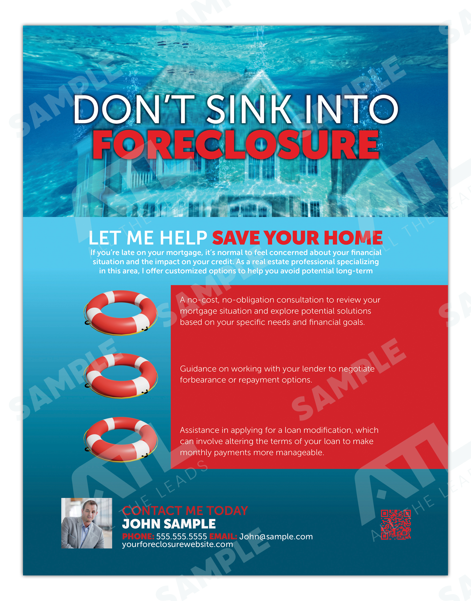 Sink Into Foreclosure Flyer Design